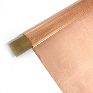 China EMF Shielding Fine Mesh Screen Fabric Copper Woven 200 Mesh wholesale