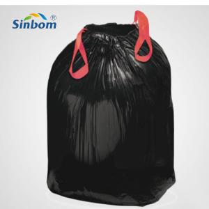 China Customized Logo HDPE LDPE Plastic Heavy Duty Black Trash Bag on Roll for Refuse Sacks wholesale
