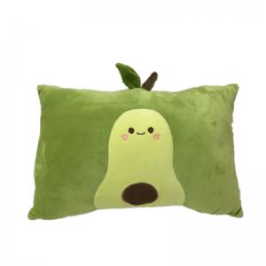 China Rectangular 0.5m Plush Pillow Cushion Green Avocado Pillow Pp Cotton wholesale