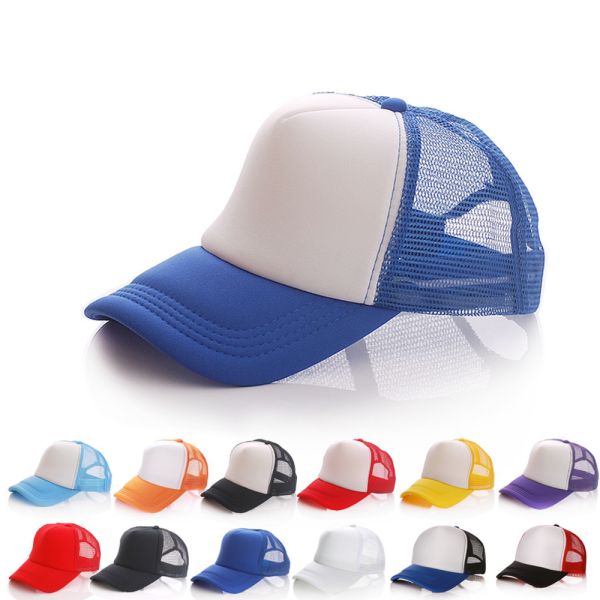 OEM 5 Panel Trucker Cap Bulk Blank Trucker Mesh Hat Without Logo