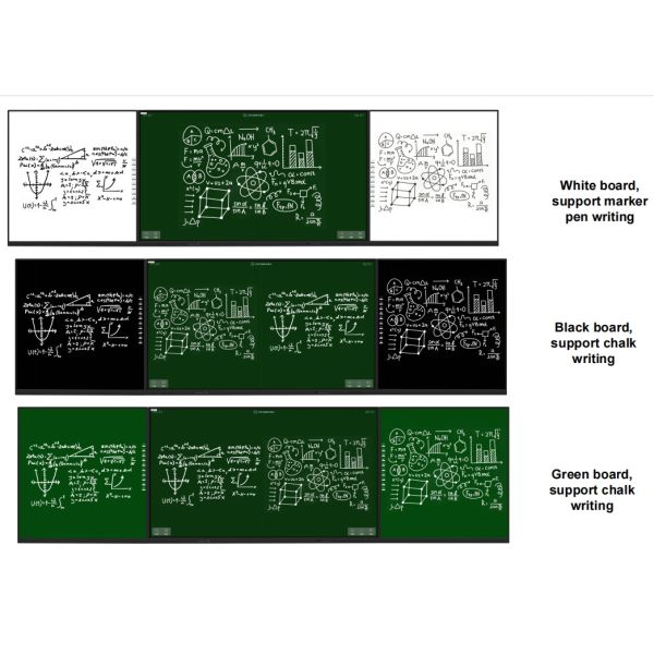 86 inch Recordable Intelligent boards with Interactive side boards For Education