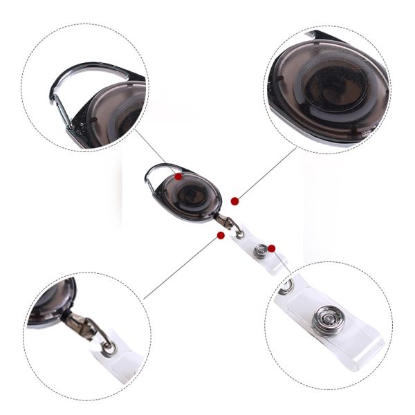 Deyi Retractable Badge Reel Batch Holder Name ID Badge Clips Office Worker Doctor Nurse