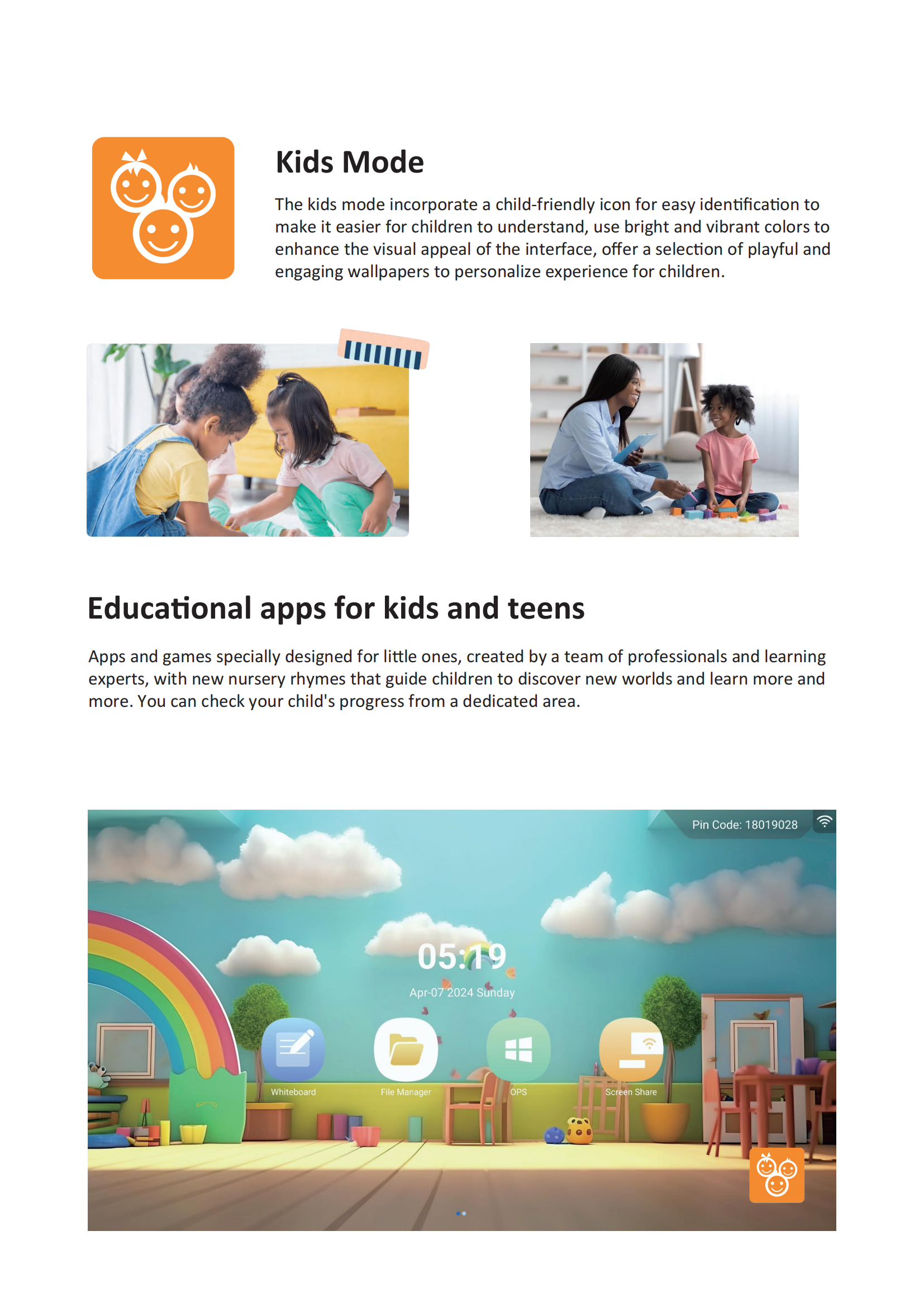 Indoor Connecting Standing Interactive Screen Table OEM/ODM for Children