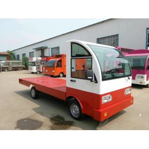China Battery Operated Platform Truck 3Ton Loading Capacity With Guardrail wholesale