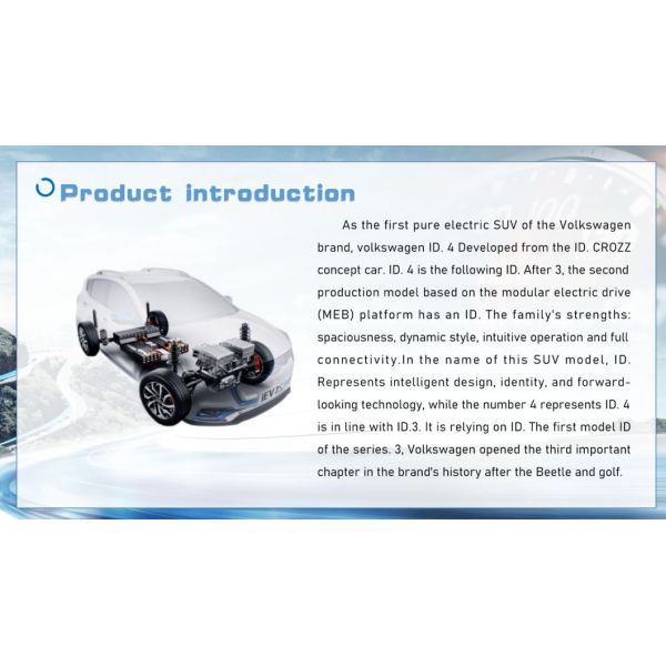 2022 Hot Selling VW ID4X PRO Vehicle Battery Electric Vehicles Automobiles Electric Car Luxury SUV ID4 From China