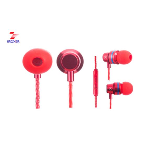 Mobile Phone In-ear Cell Phone Clear Air Tube Earphone with Mic HZD1806E Mp3 mp4 player 6 u speaker