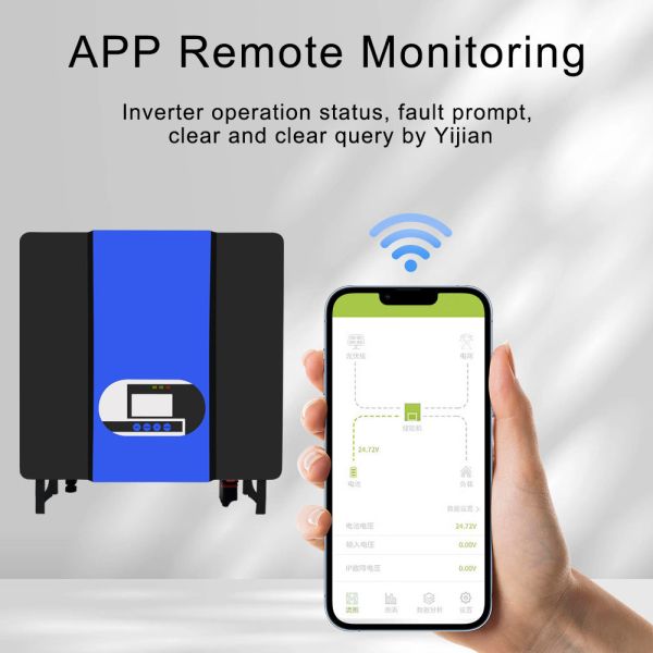 Lightweight 24V DC to 110V 220V 230V Pure Sine Wave Solar Hybrid Inverter with MPPT Solar Controller