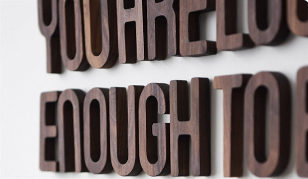 3 Inch Craft Alphabet Letters Educational Wall Hanging Walnut Wooden