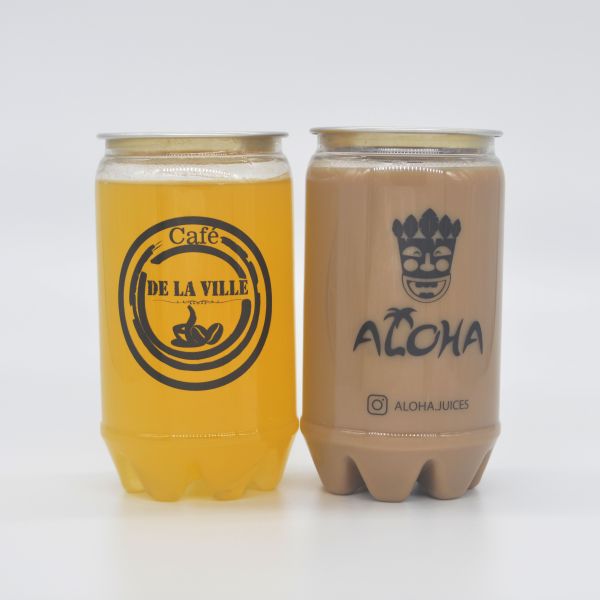 Transparent 350ml 57mm Diameter Beverage Plastic Bottle