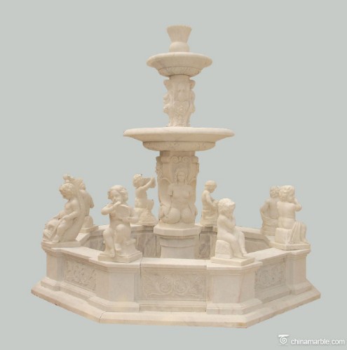 3 tier outdoor garden marble water fountain stone pool