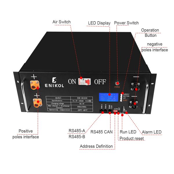 Rechargeable 48V Solar Battery 50ah Built In Smart BMS Lithium Lifepo4 Battery