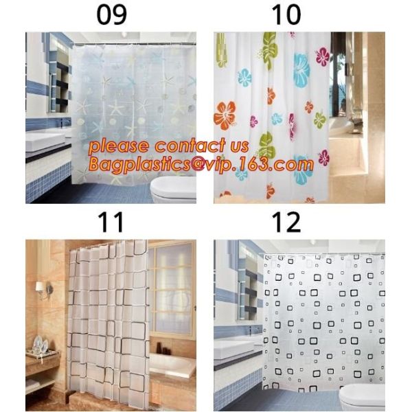 Custom Polyester Printing Shower Curtain, waterproof fireproof hook kids bathroom shower curtains, PEVA Shower curtain f