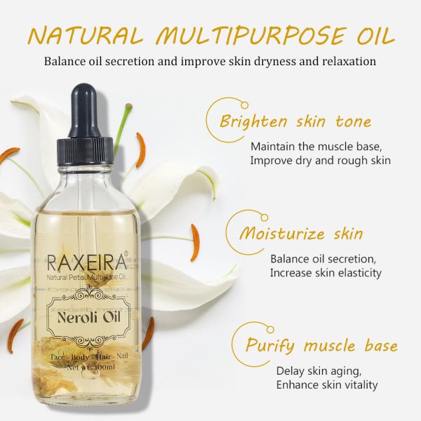 Private Label Moisturizing Neroli Skin Care Massage Oil Natural Rosemary Lavender Rose Oil Moisturizer Massage Face Bod