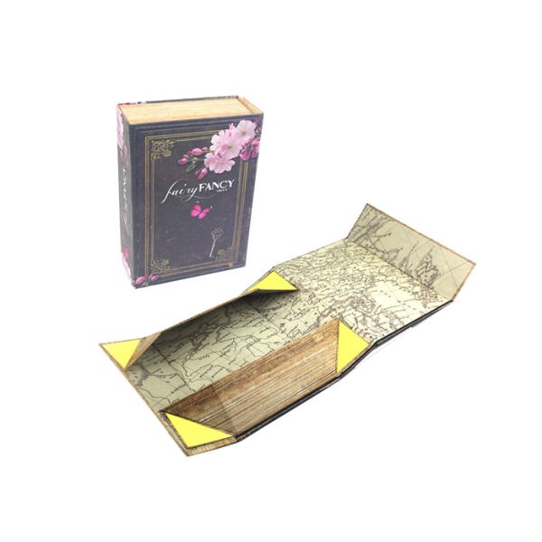 Recyclable Magnetic Gift Box UV Coating Purple Paper Small Packaging Boxes