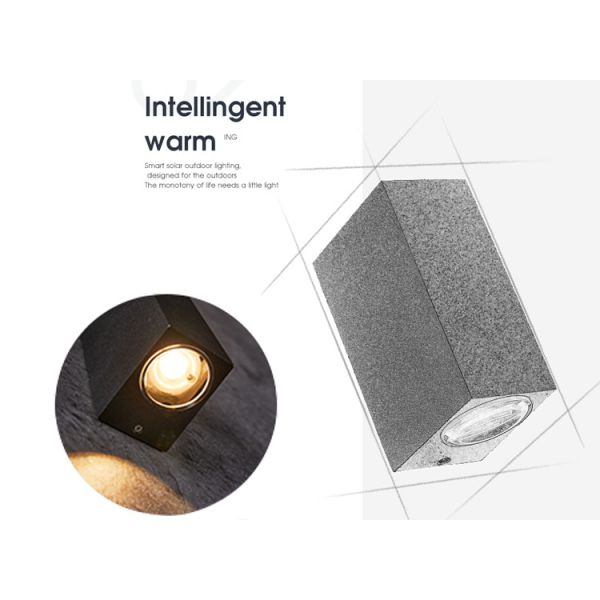 Outdoor Wall Lamp Waterproof Double Beam Up And Down Spot Light Wall Washing Warm Light Courtyard Villa Wall Lights