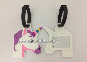 China 3D 2D luggage tag custom with horse cat chicken bird animal shape design wholesale