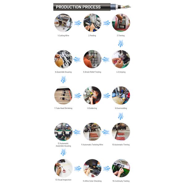 1007 Extension Xenon LED Wiring Harness 2000mm For Fog Lights