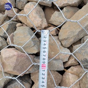 Hexagonal / Double Twist Galvanised Gabion Mattresses Wire Mesh Rock Gabion Cage