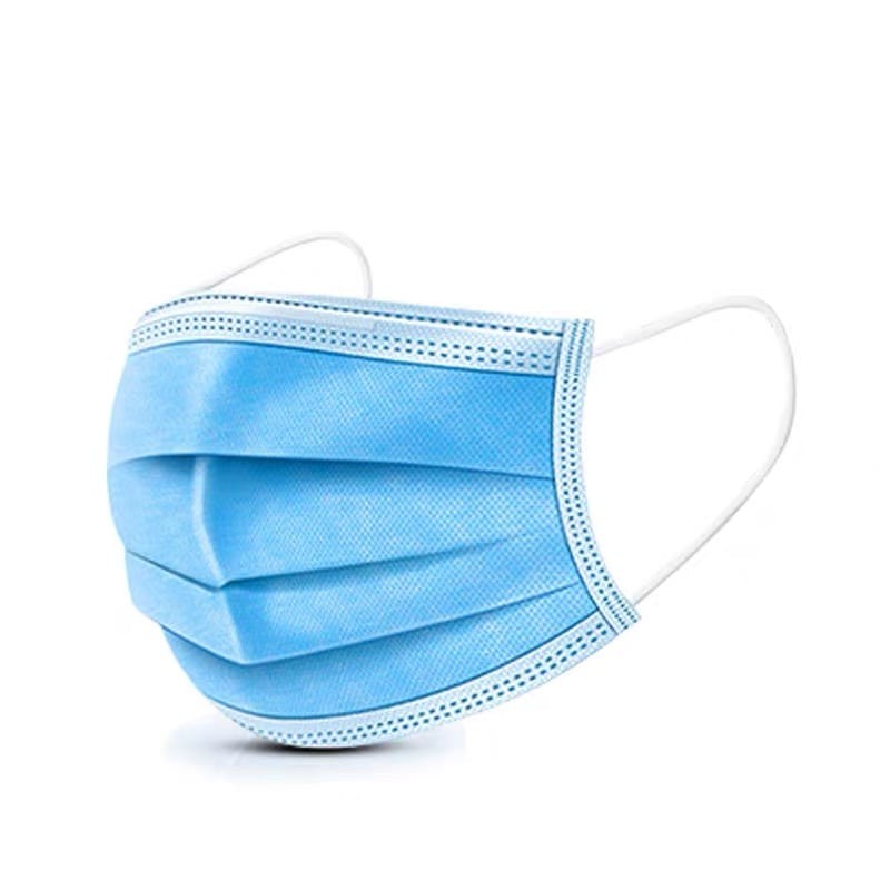 China Disposable Non Woven Face Mask With Elastic Ear Loop Three Layer Folding wholesale