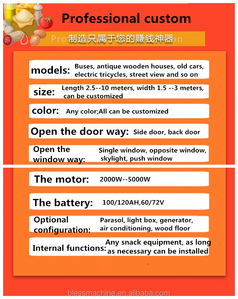 Type Crossed Cylinder Trailer for Panama Food Multifunctional L420cm*W180cm*H230cm