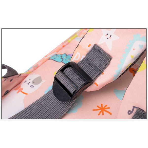 Animal Prints Polyester Rucksack Changing Travel Diaper Bags 27*15*42cm