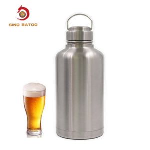 China SS304 Vacuum Insulated Growlers , 64oz Double Wall Stainless Steel Growler wholesale