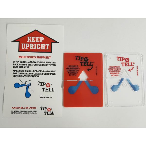 TIP N TELL,"human-type" anti-tilt label,Upright label