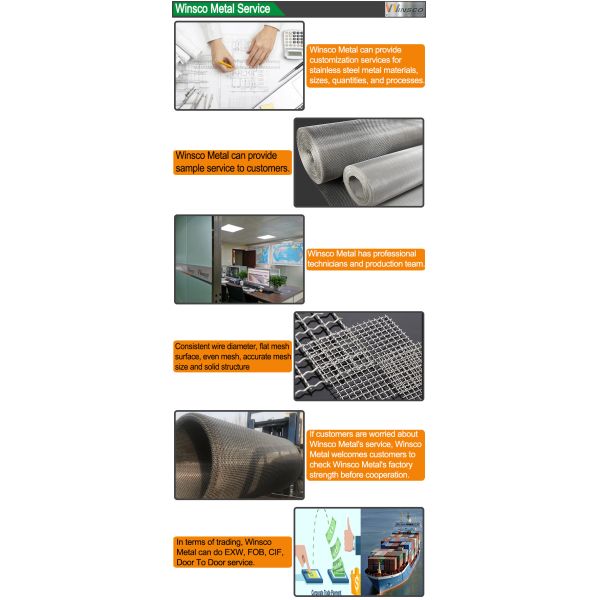 Architectural Screen SUS 201 304 316 Decorative Stainless Steel Wire Mesh