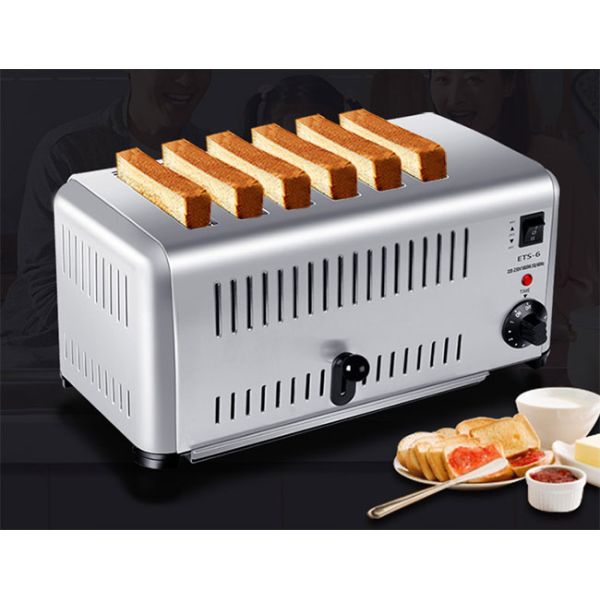 Four Slice 4.0kg 1.8kw Stainless Steel Bread Toaster