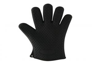 China Food Grade Black Silicone Oven Gloves food grade silicone Heat Resistant Work Gloves Hot Pressing wholesale
