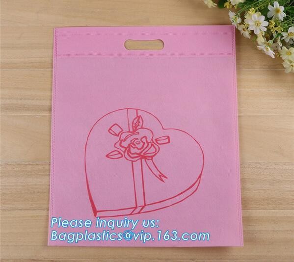 wholesale cheap customized recycled die cut 40 gsm non woven bag, Non-Woven Fabric Bottle T-Shirt Shopping Bag/ t-shirt