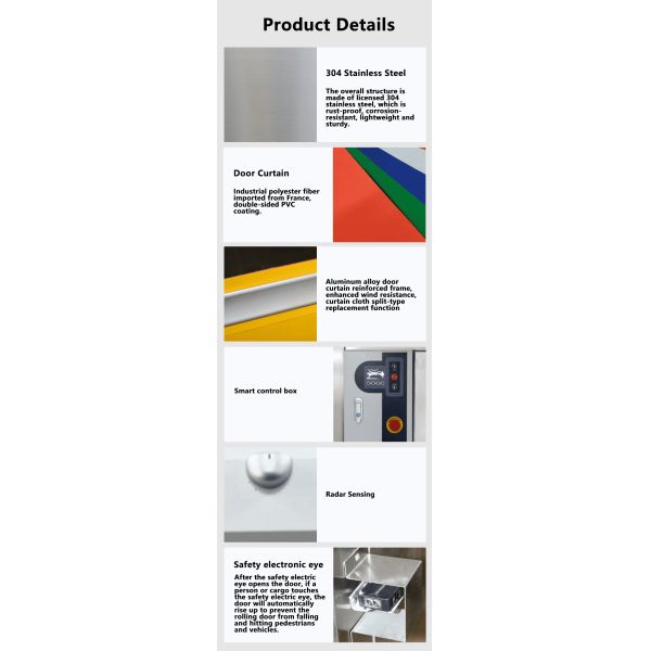Industrial High-Speed Roll-Up Door | Safety Certified ISO 13849 | -30°C to +70°C Range