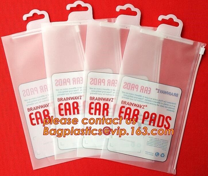 China PVC customized hanger zipper bag/rigid handle zipper bag/hook handle polybag,Hanger Hook PVC Plastic Bag For Clothes on sale
