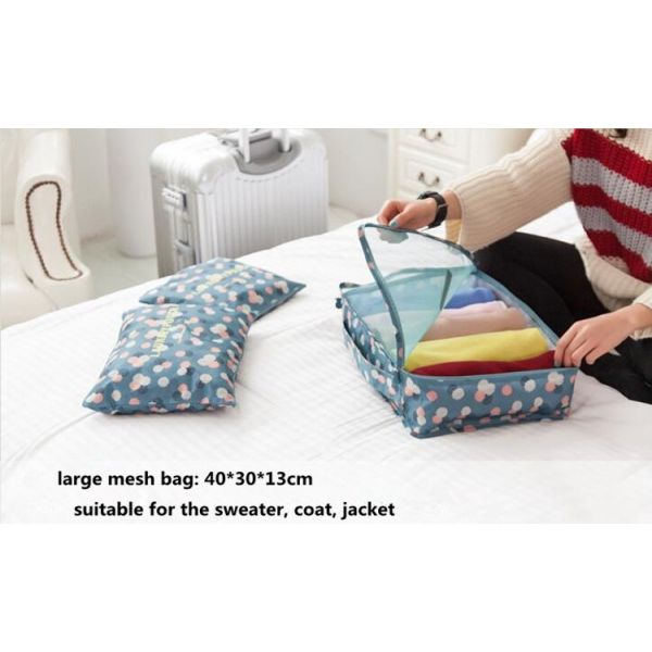 6 Pieces Polyester Travel Laundry Bag For Shoes Clothes