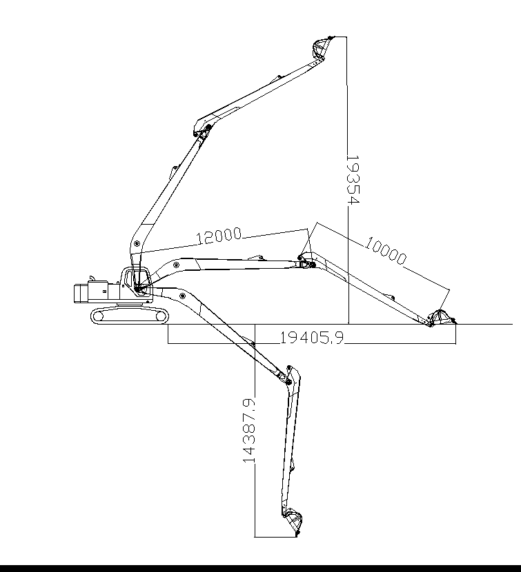 Cusomized Excavator Standard Boom Q355B Digger Arm For Cat349 Excavator