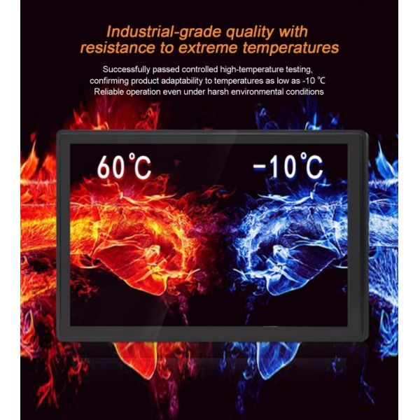 ZXTLCD 13.3 Inch Industrial IP65 Rated True Flat Panel LCD Monitor Capacitive PCAP Fully-enclosed Touchscreen All-in-one Computers with and USB