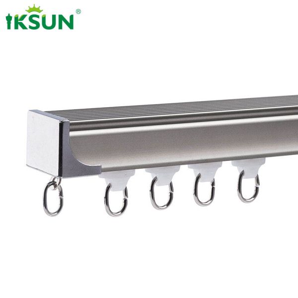 Quality 0.9mm Ripple Fold Aluminium Curtain Track For Window Shower Room for sale