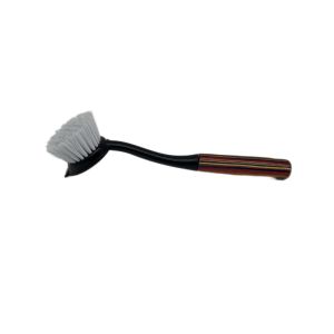 China Household kitchen brush plastic cleaning brush wood with wooden handle wholesale