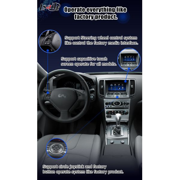 Infiniti Q70 M35 M35h M45 Nissan Fuga Android carplay multi finger touch upgrade