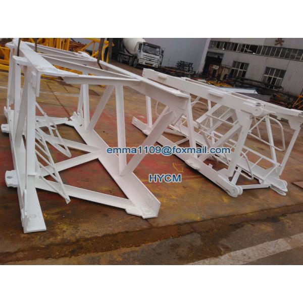 QTD63 2420 Small Luffing Jib Construction Tower Crane 1.2m Mast Sections Block Type
