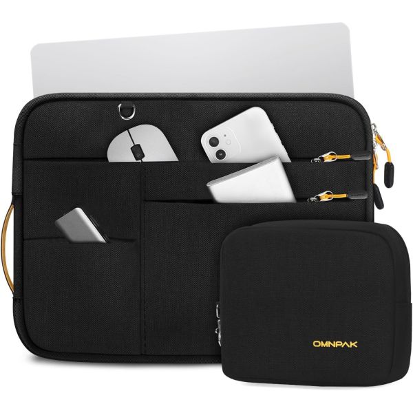 Suitable for,MacBook Pro 13-14 inch, recycled PET laptop carrying case with handle and accessory pocket