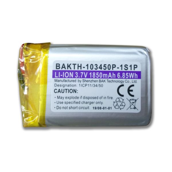 BAKTH-103450P-1S1P 3.7V 1850mAh Lithium Polymer Battery Pack for Trackers and Sensors