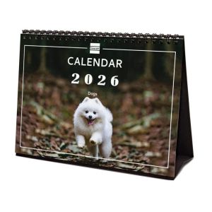 Dog Theme Desk Table Calendar Monthly Daily Desktop Calendars Decoration for 2026