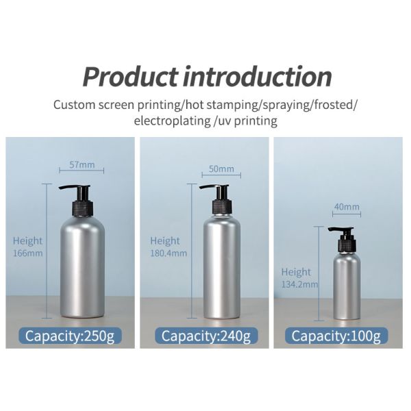 Aluminum Travel Spray Bottle Mini Reusable Perfume Bottle Cosmetic Container