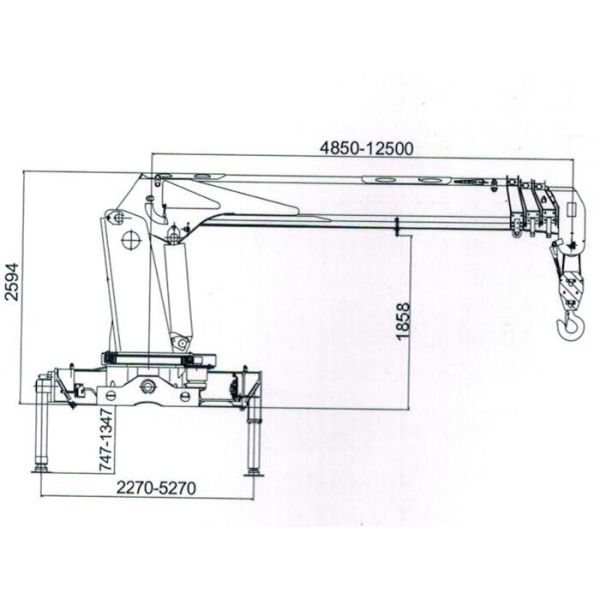 12 Tons XCMG Truck Mounted Telescopic Crane , Howo 10 Wheel High Up Truck Mounted Cranes