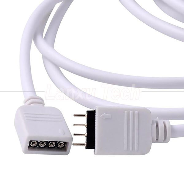 Female to Female 4 Pin RGB Plug Connector Extension Cable for 5050 3528 2835 LED Strip Light