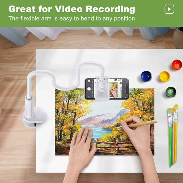 Flexible Arm 70cm Extra Long Gooseneck Phone Holder For Bed