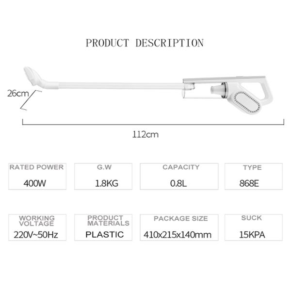 Household And Car Wireless Electric Handheld Vacuum Cleaner 0.8L 220V