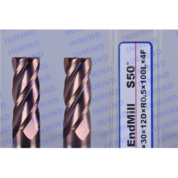 Milling Cutting Tools Corner Rounder Cutter , Solid Carbide Center Cutting End Mill