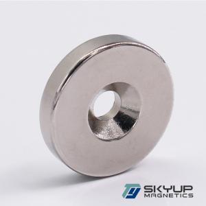 China N52 Largest disc neodymium magnet with countersunk hole wholesale